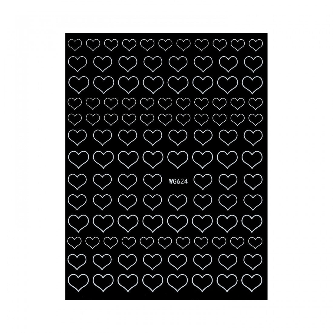 Abstract | Nailart stickers - hearts white