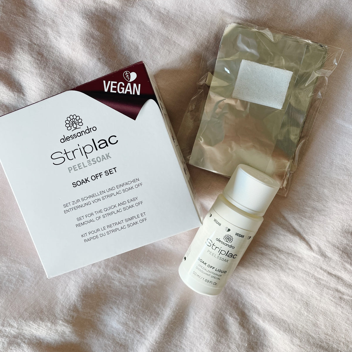 alessandro striplac soak off set voor het verwijderen van striplac en afweken van gellak