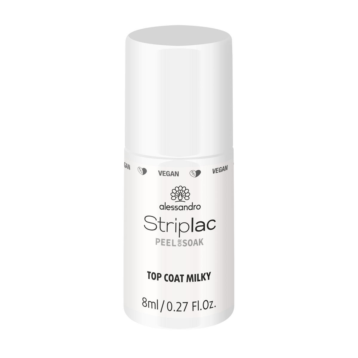 Alessandro | Striplac Peel or Soak Gellak - Top coat milky