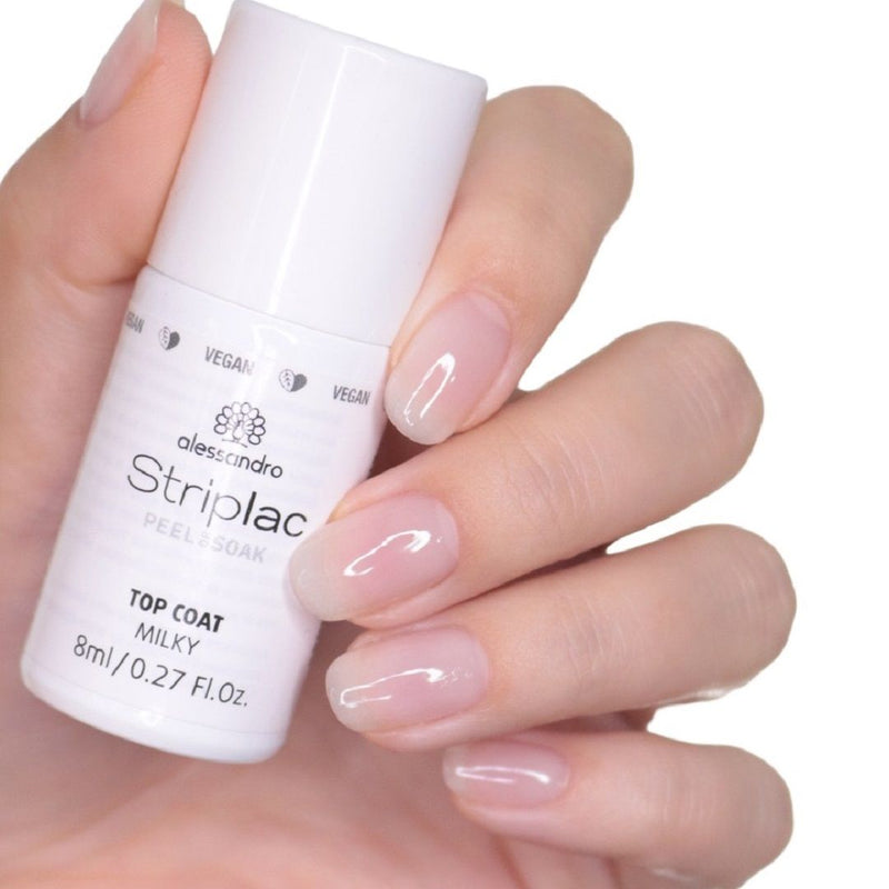 Alessandro | Striplac Peel or Soak Gellak - Top coat milky