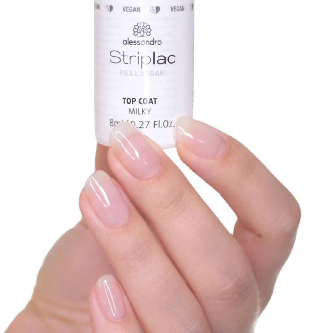 Alessandro | Striplac Peel or Soak Gellak - Top coat milky