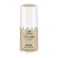 Striplac Peel or Soak Gellak - Top coat gold glitter