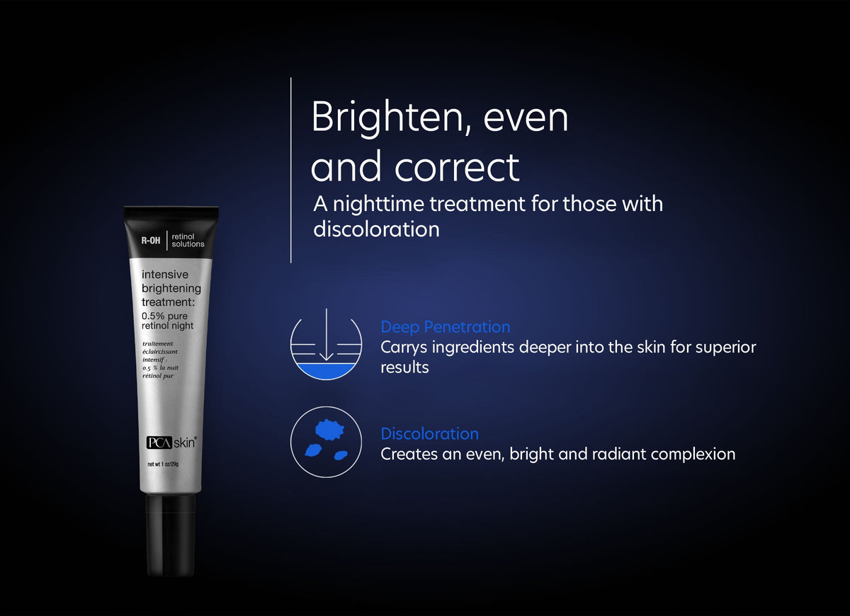 pca skin intensive brightening treatment pure retinol night voor een egale huidtint