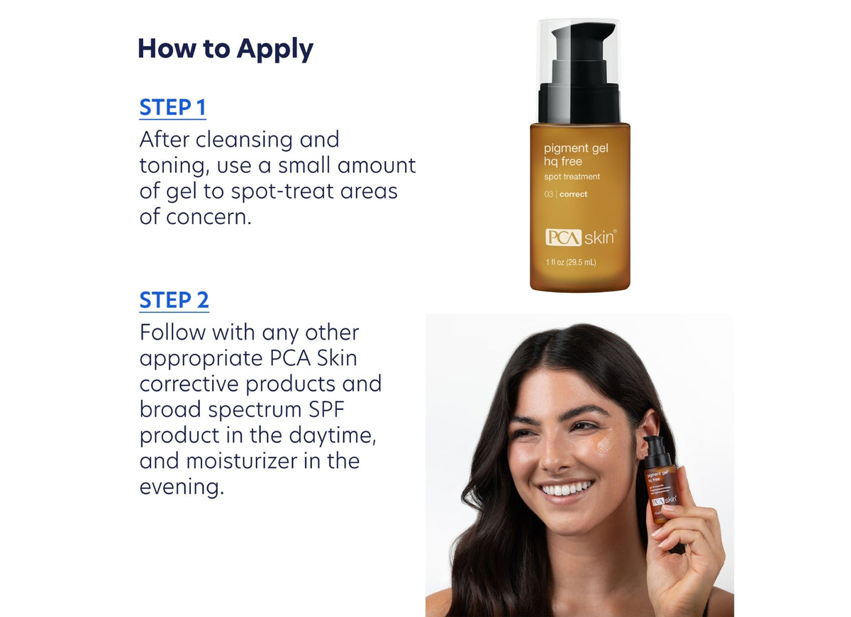 pca skin pigment gel tegen pigmentvlekken gezicht how to use