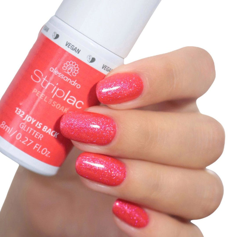 Alessandro | Striplac Peel or Soak Gellak - Joy Is Back glitter 132