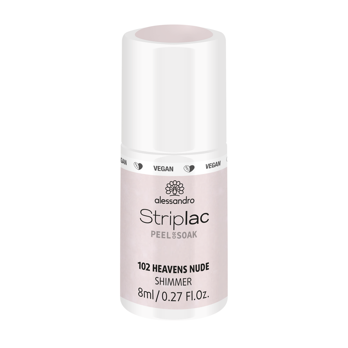 Alessandro | Striplac Peel or Soak Gellak - Heavens Nude Shimmer 102