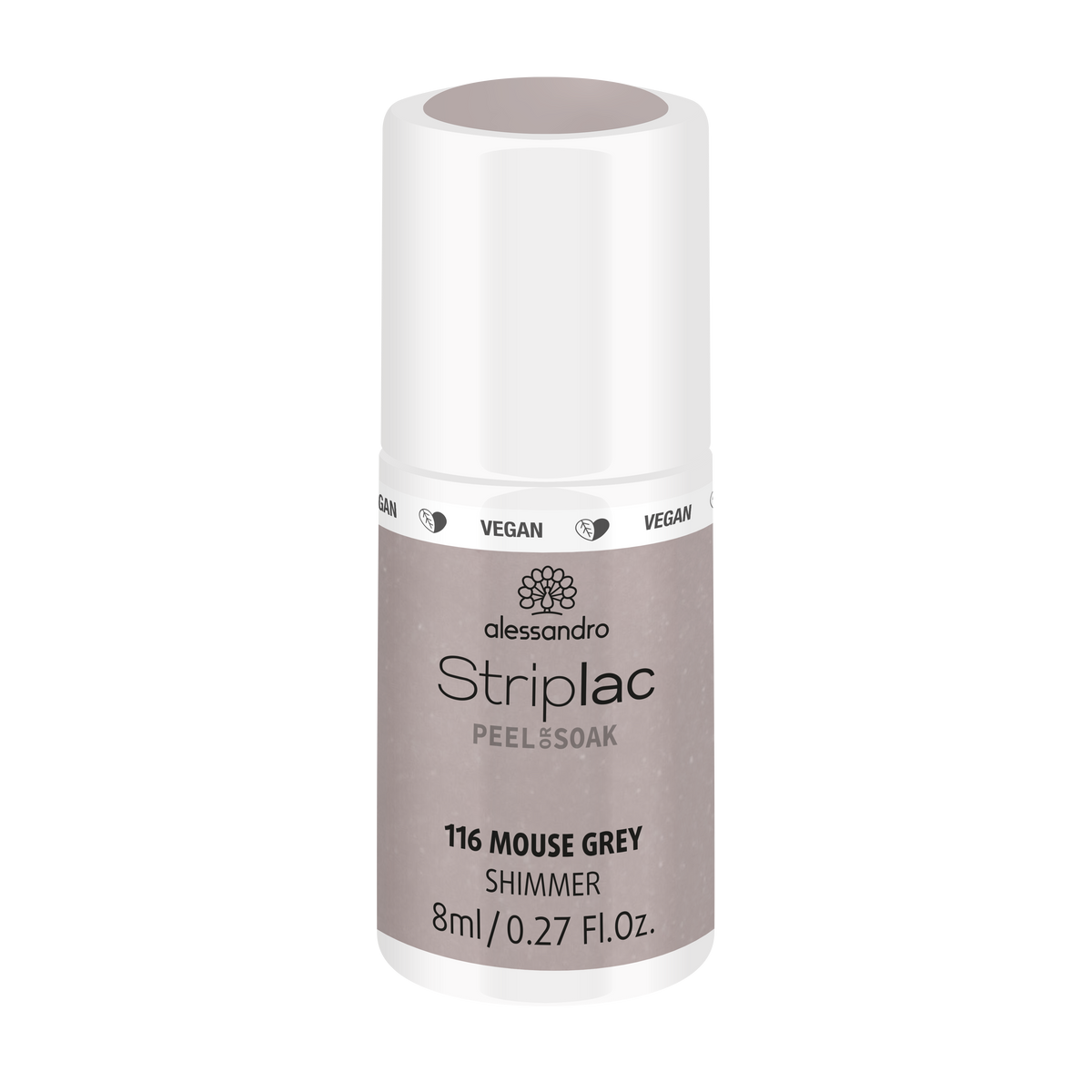 Alessandro | Striplac Peel or Soak Gellak - Mouse Grey 116