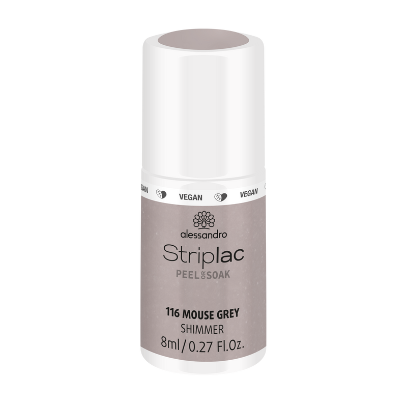 Alessandro | Striplac Peel or Soak Gellak - Mouse Grey 116