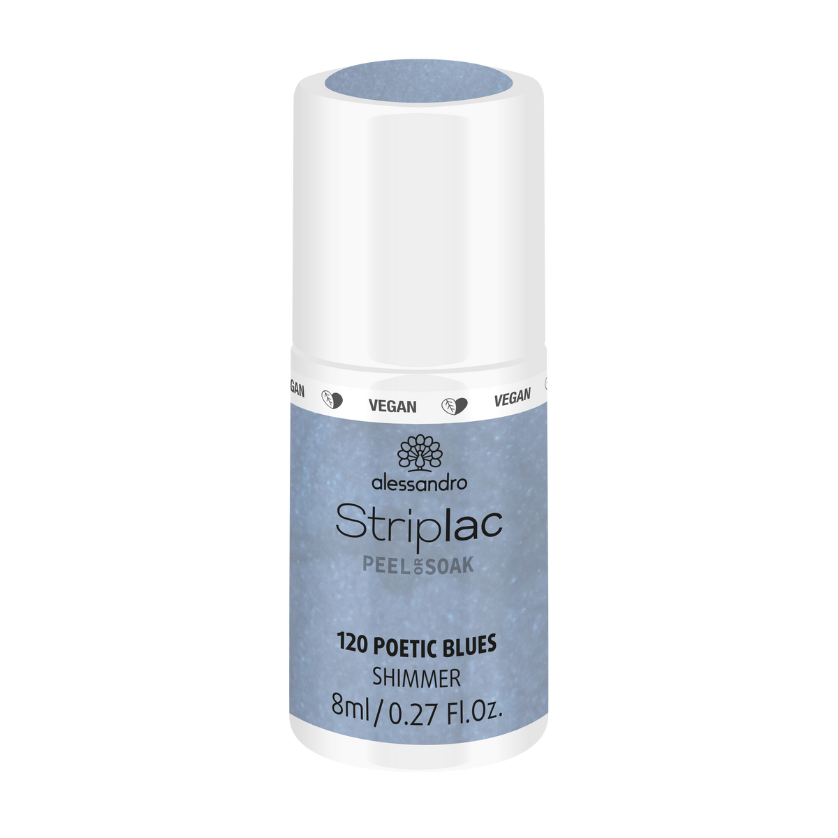 Alessandro | Striplac Peel or Soak Gellak - Poetic Blues shimmer 120