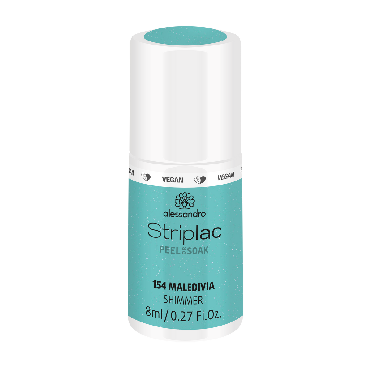 Alessandro | Striplac Peel or Soak Gellak - Maledivia shimmer 154