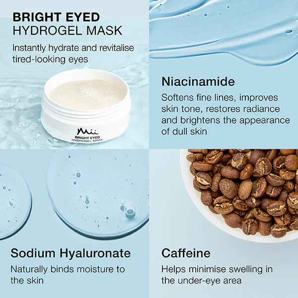 Mii Cosmetics | Bright Eyed Hydrogel Mask - oogpads tegen donkere kringen en wallen
