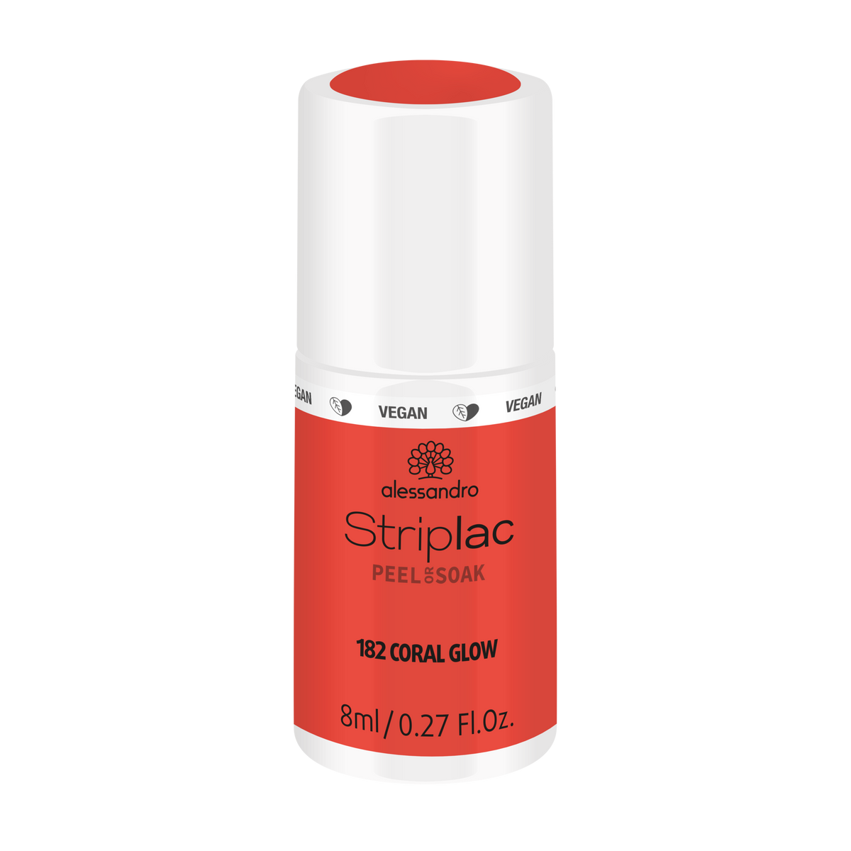 Alessandro | Striplac Peel or Soak Gellak - Coral Glow 182